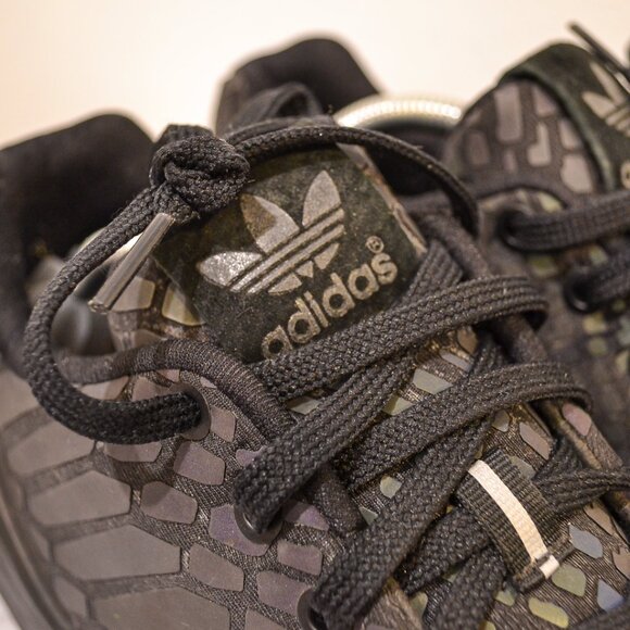Adidas ZX Flux XENO All Black Reflective Shoe - Picture 9 of 11